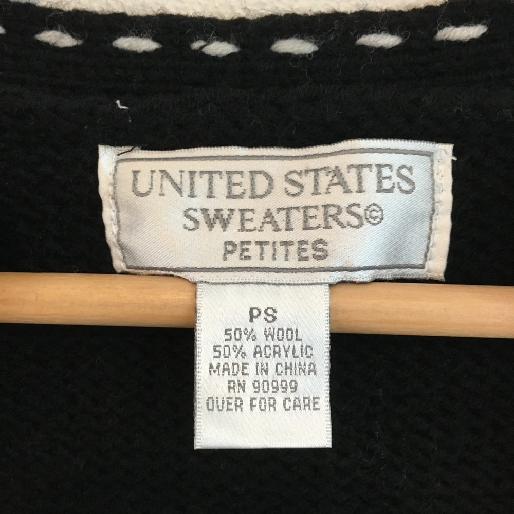 United States Sweaters | Black Knit Open Front Duster Cardigan - Picture 8 of 10
